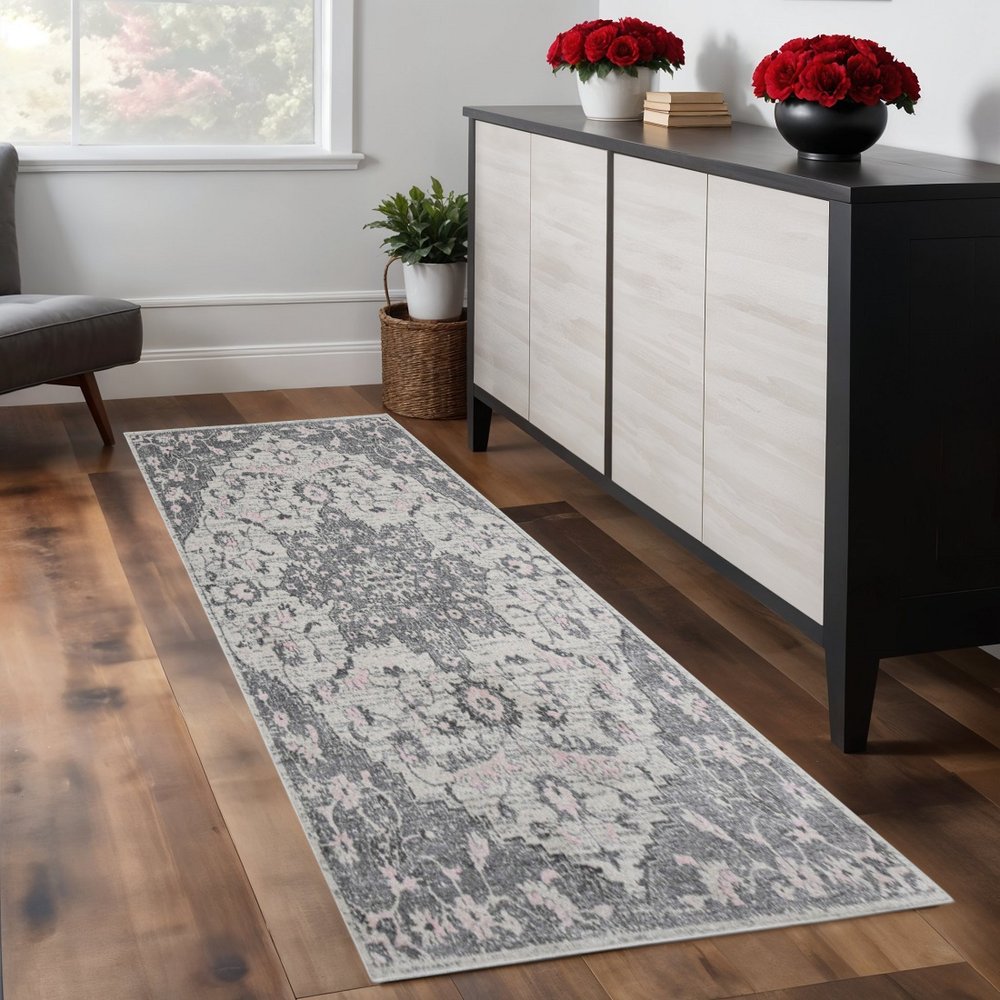 2' X 3' Gray And Dark Gray Area Rug
