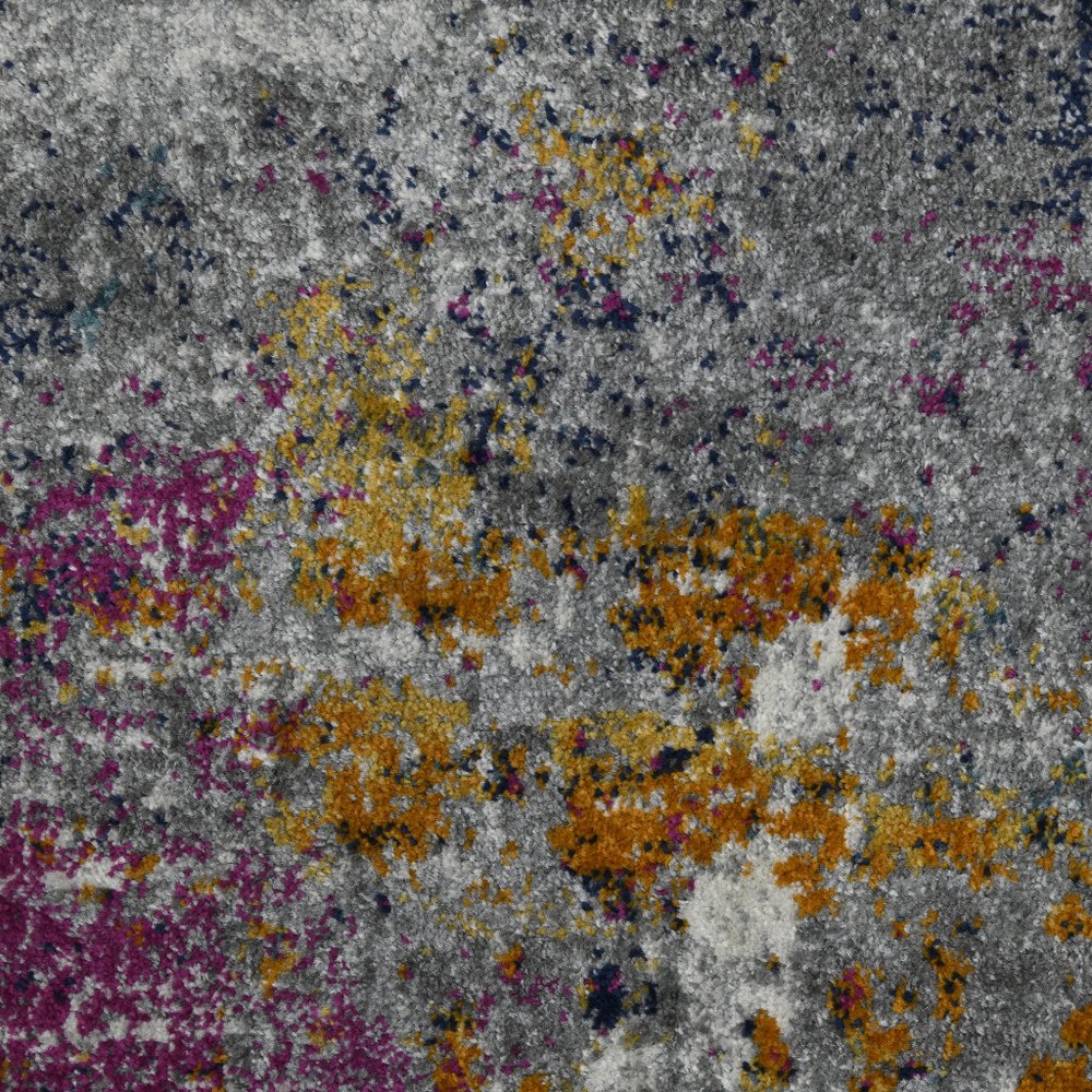 2' X 3' Blue Gray And Purple Area Rug