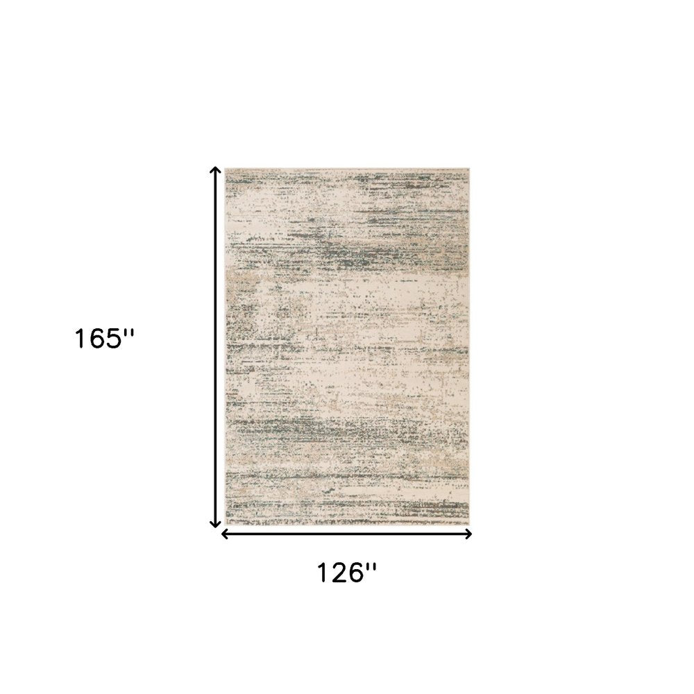 5' X 8' Ivory And Gray Abstract Area Rug