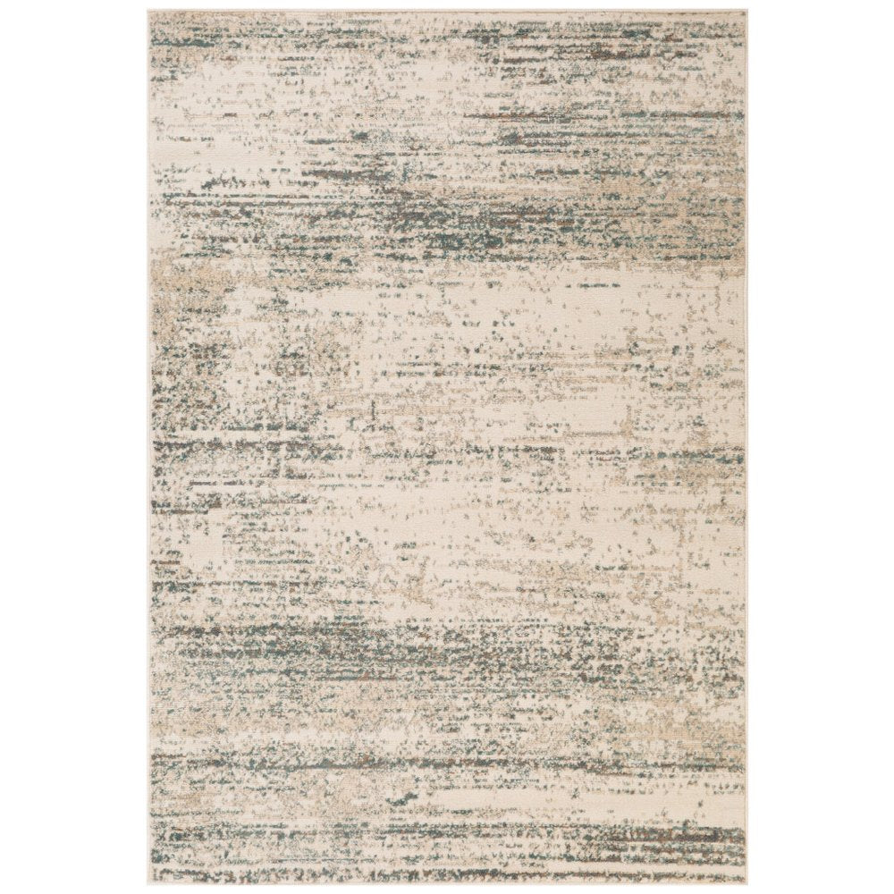 5' X 8' Ivory And Gray Abstract Area Rug