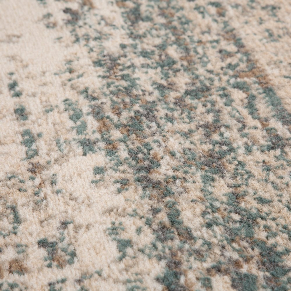 5' X 8' Ivory And Gray Abstract Area Rug