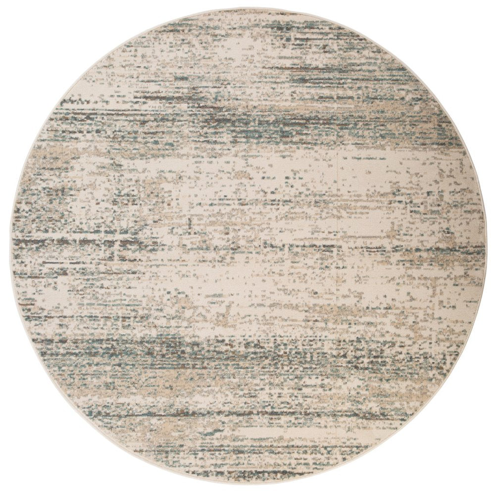 5' X 8' Ivory And Gray Abstract Area Rug