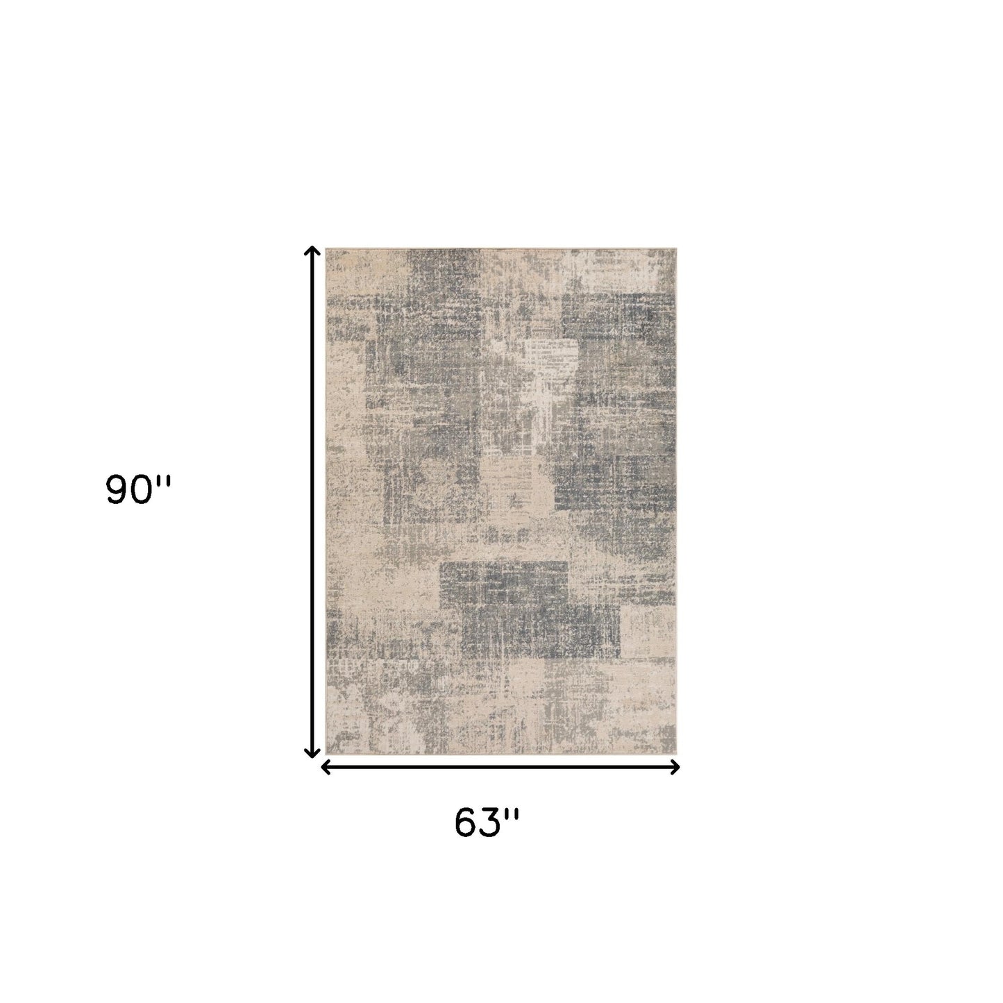 10' X 14' Gray and Light Blue Abstract Power Loom Area Rug