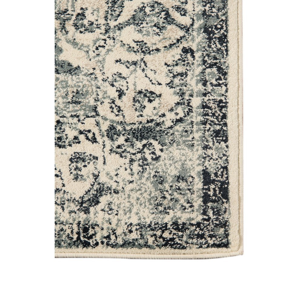 9' X 12' Charcoal and Gray Medallion Power Loom Area Rug