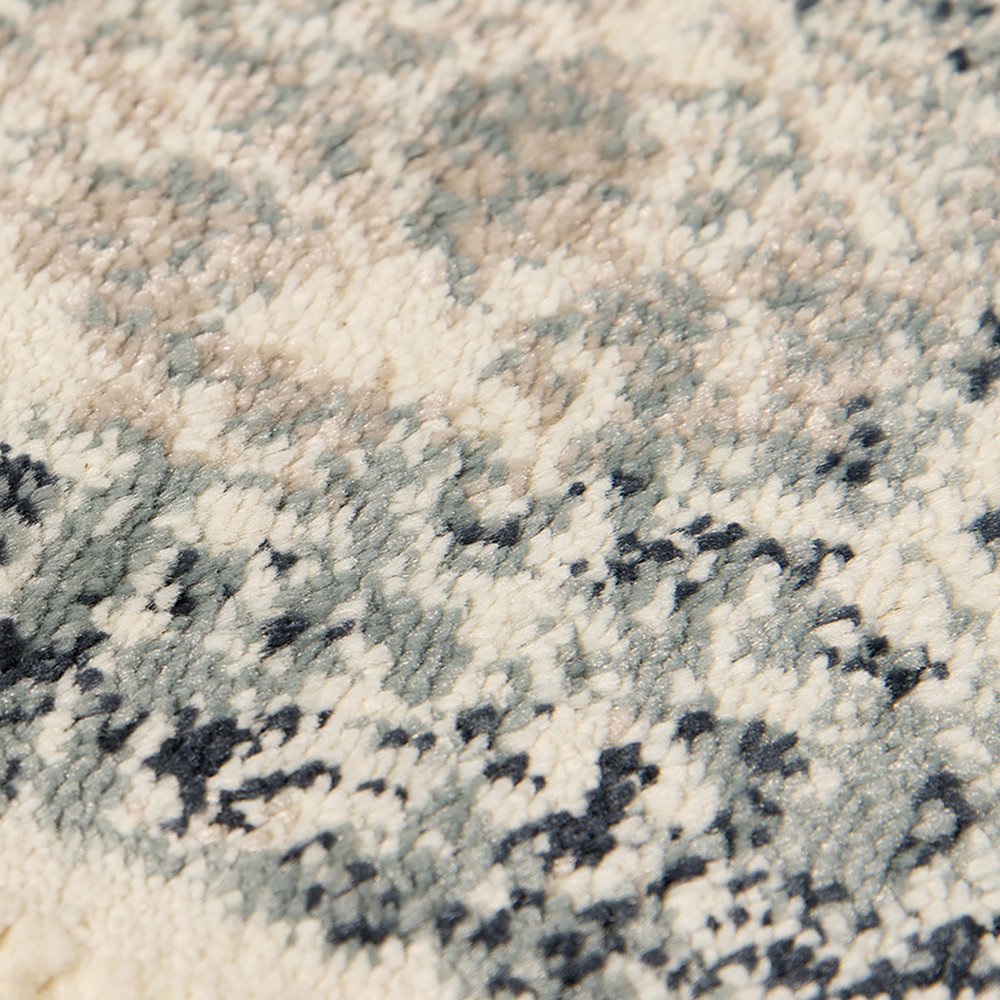 9' X 12' Charcoal and Gray Medallion Power Loom Area Rug