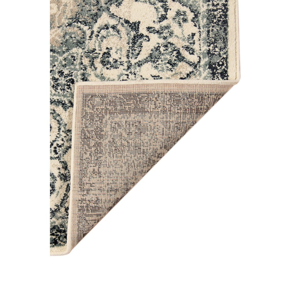 9' X 12' Charcoal and Gray Medallion Power Loom Area Rug