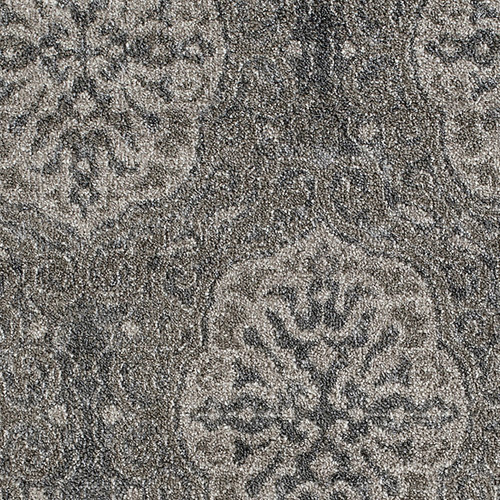 9' X 12' Charcoal And Gray Medallion Area Rug
