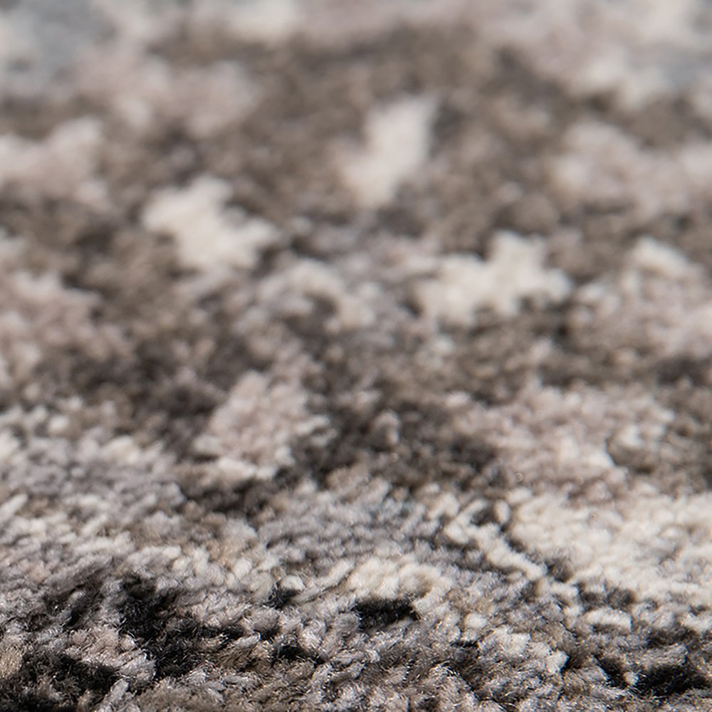 8' X 10' Ivory Black and Gray Oriental Power Loom Area Rug