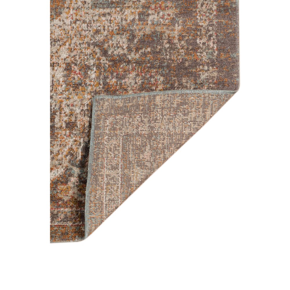 6' X 8' Beige Gray and Taupe Medallion Power Loom Area Rug