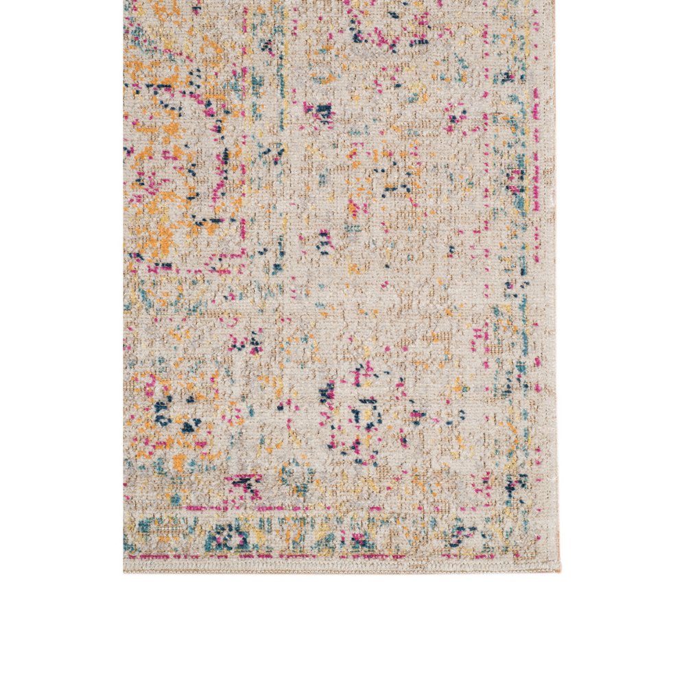 10' X 14' Ivory And Yellow Oriental Distressed Area Rug