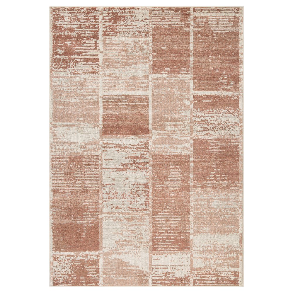 10' Sand And Ivory Geometric Runner Rug