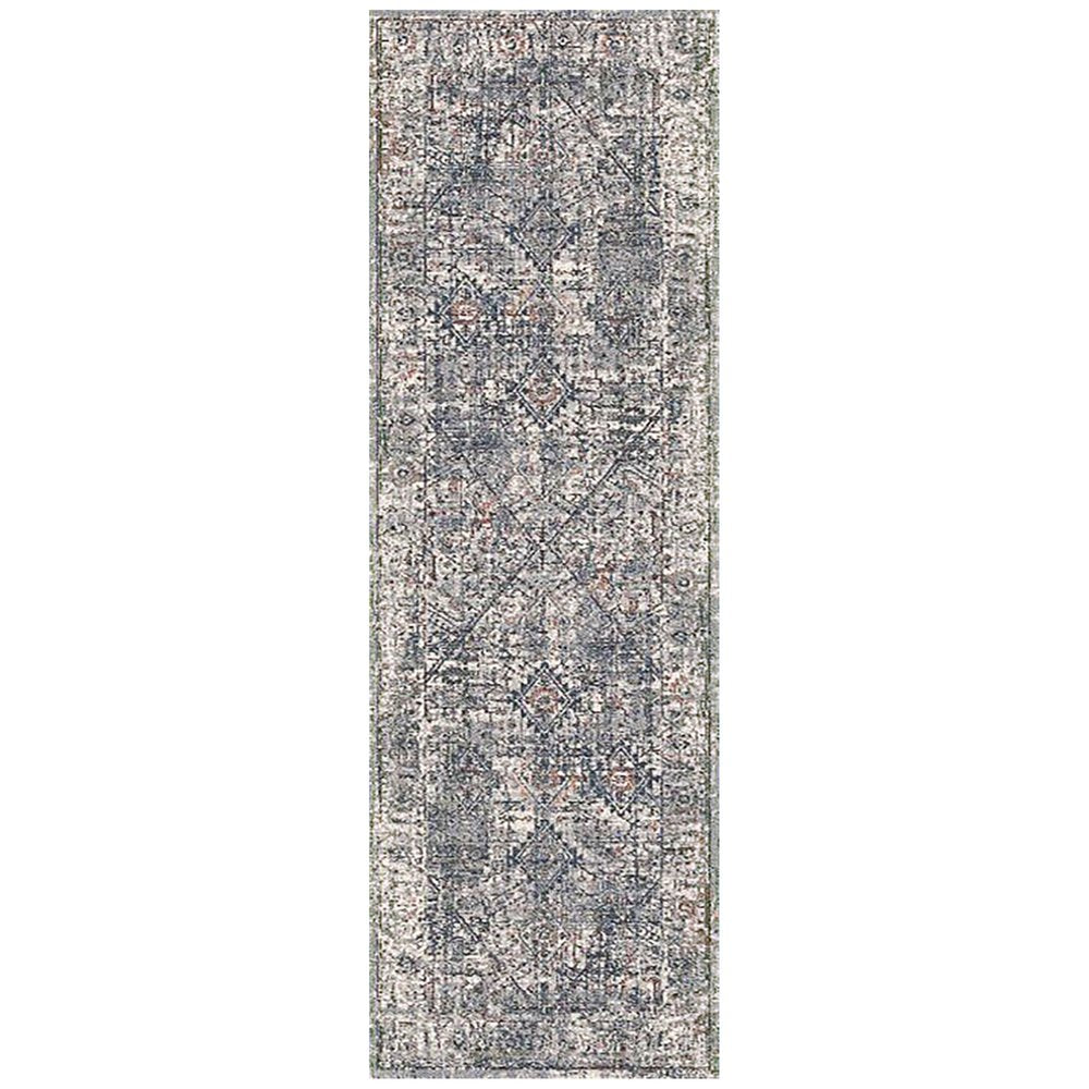 5' X 8' Ivory Gray And Rust Oriental Area Rug