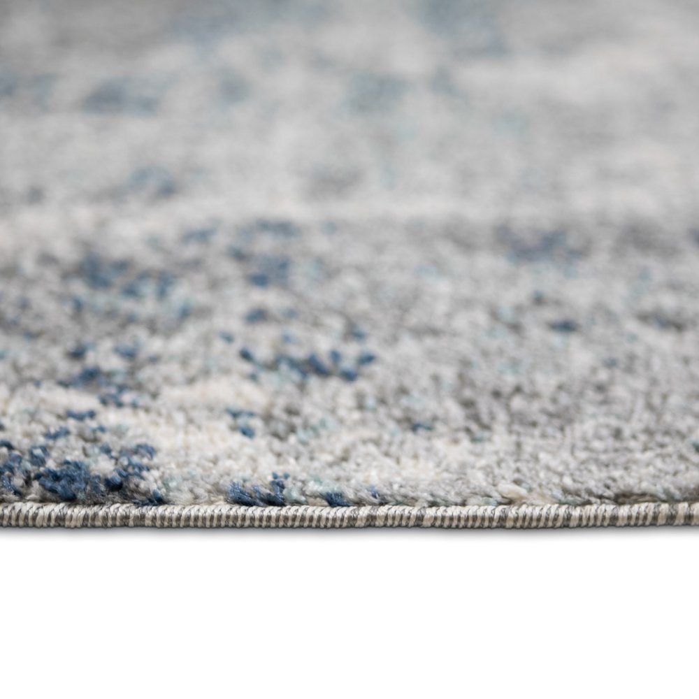8' X 10' Gray And Light Blue Abstract Area Rug