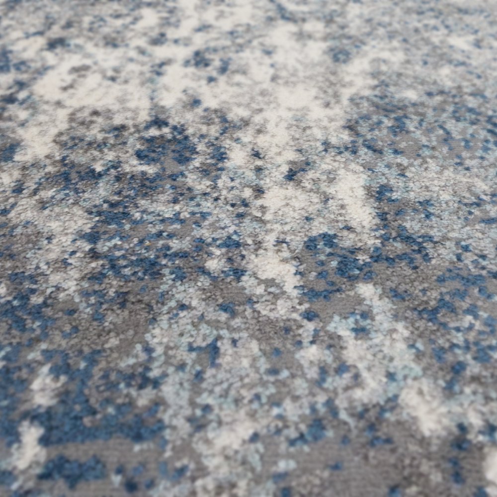 8' X 10' Gray And Light Blue Abstract Area Rug