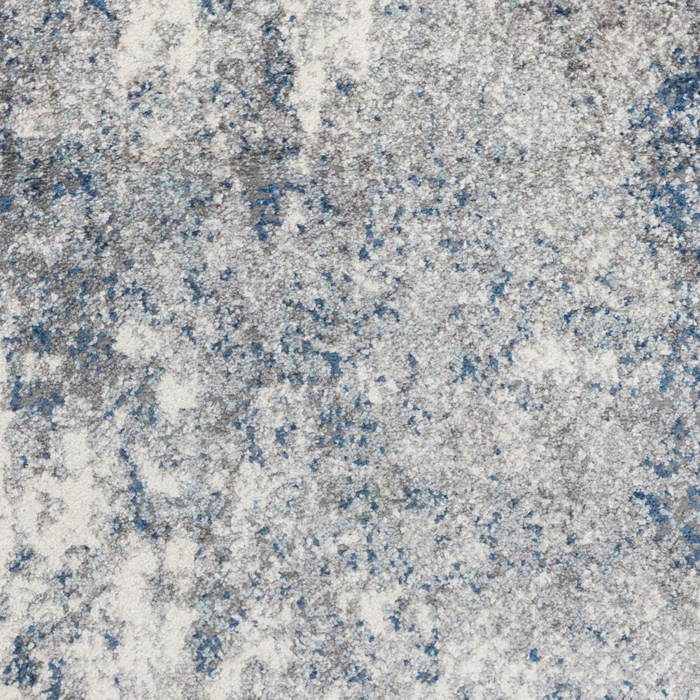 8' X 10' Gray And Light Blue Abstract Area Rug