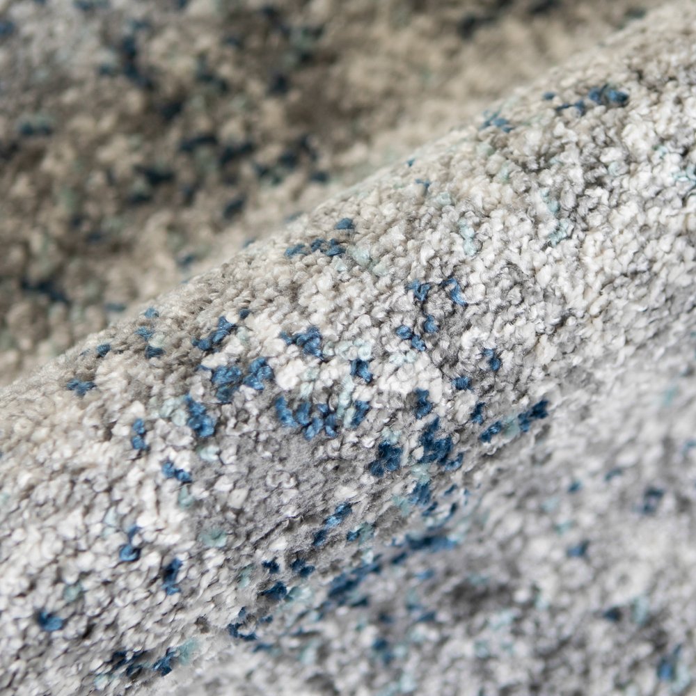 8' X 10' Gray And Light Blue Abstract Area Rug