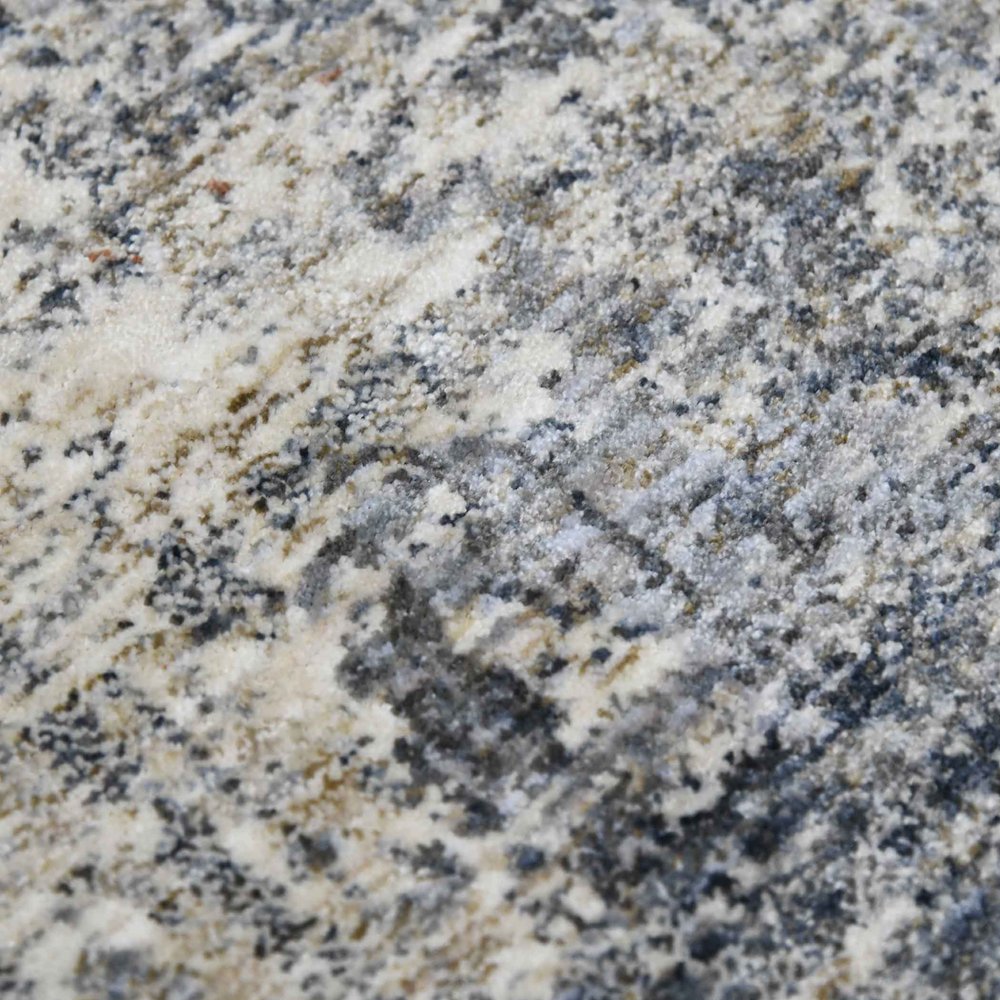 9' X 12' Ivory And Gray Abstract Area Rug