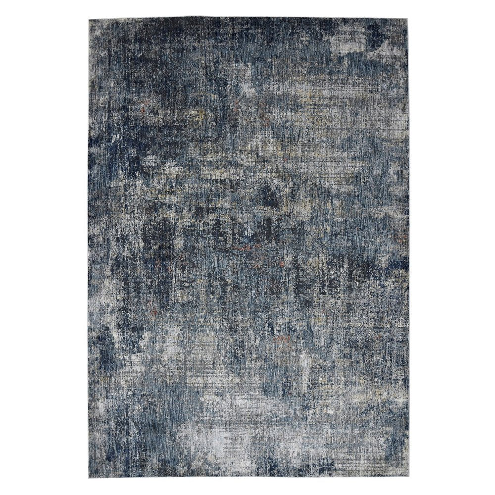 9' X 12' Ivory And Gray Abstract Area Rug