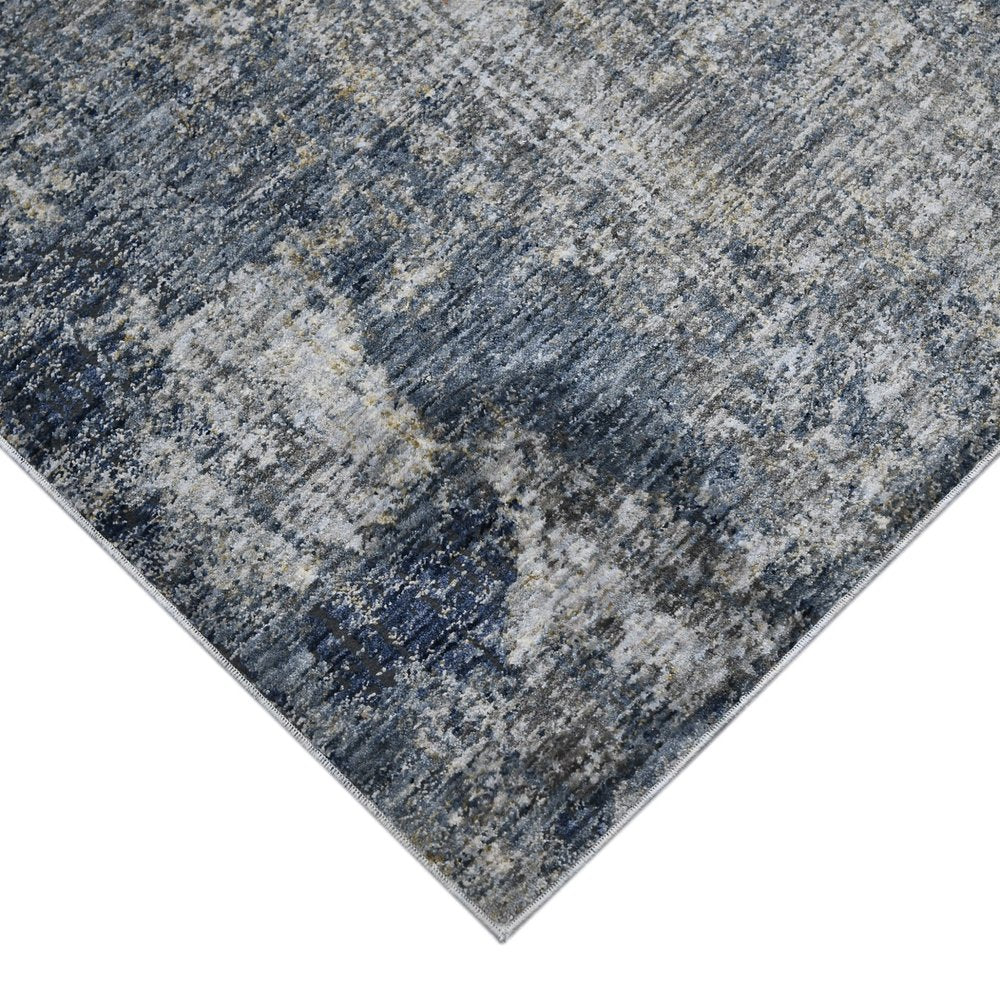 9' X 12' Ivory And Gray Abstract Area Rug