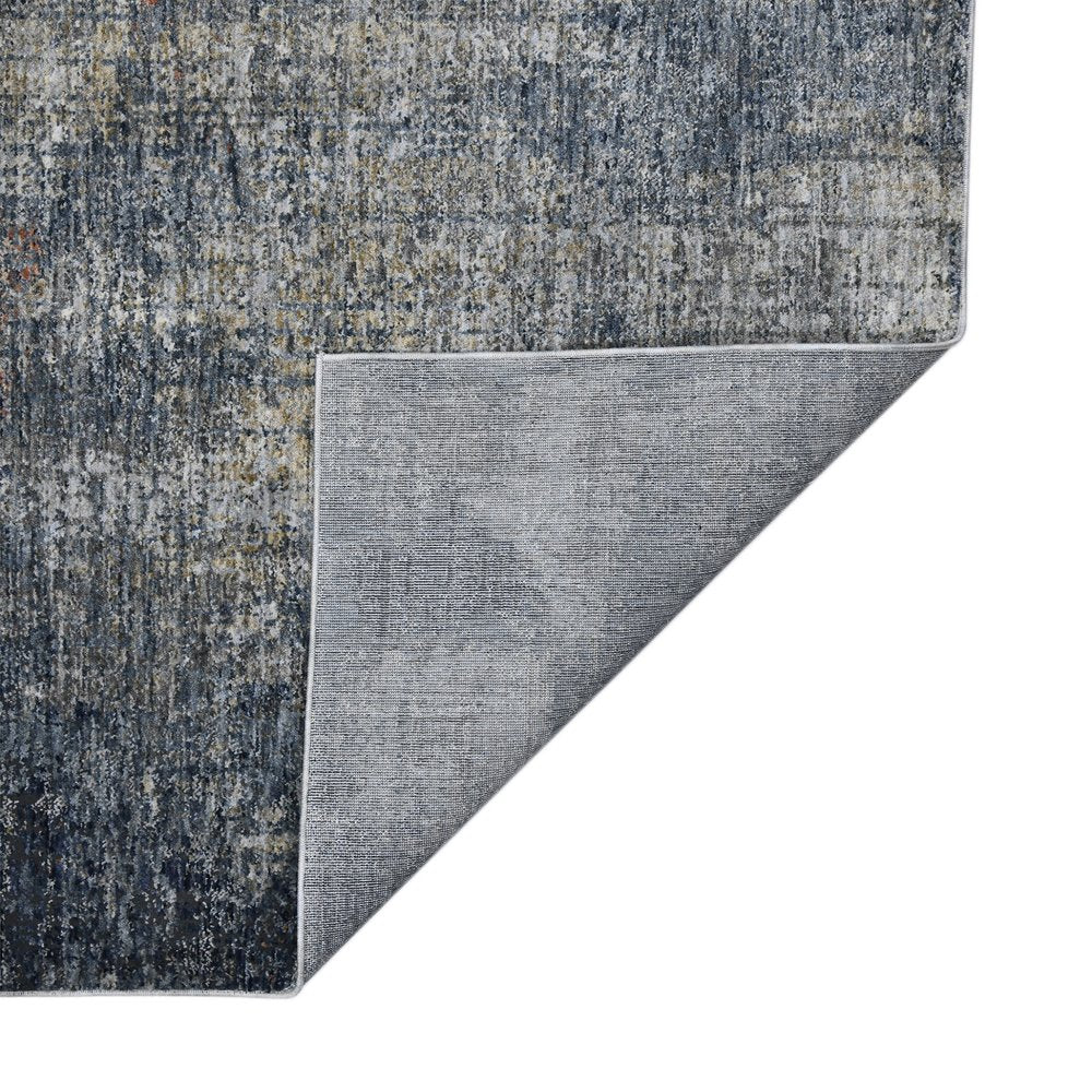 9' X 12' Ivory And Gray Abstract Area Rug