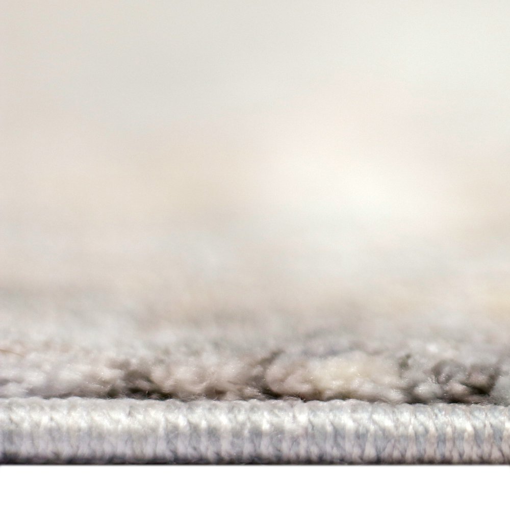 9' X 12' Ivory Blue And Gray Oriental Area Rug