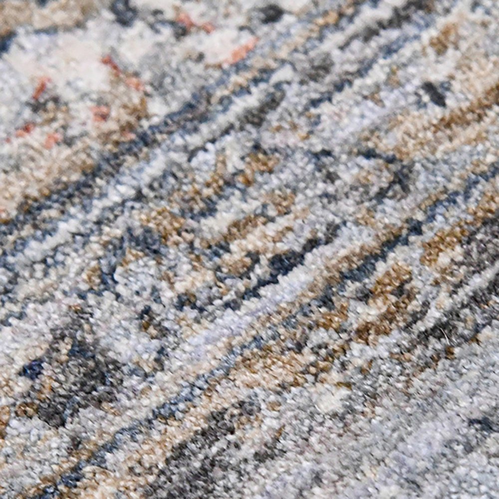 9' X 12' Ivory Blue And Gray Oriental Area Rug