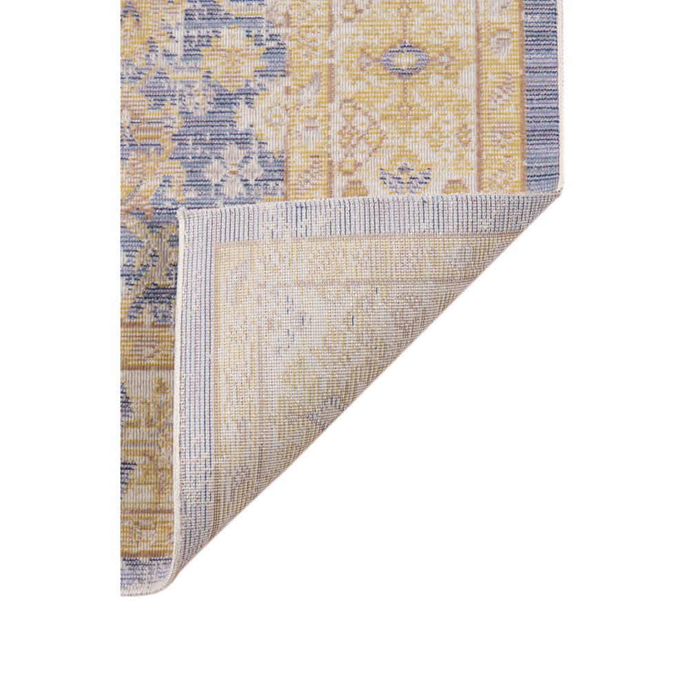 2' X 3' Gray Yellow And Lavender Floral Distressed Area Rug