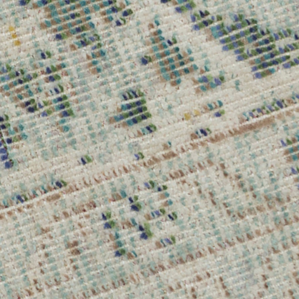 2' X 3' Tan And Light Green Medallion Distressed Area Rug