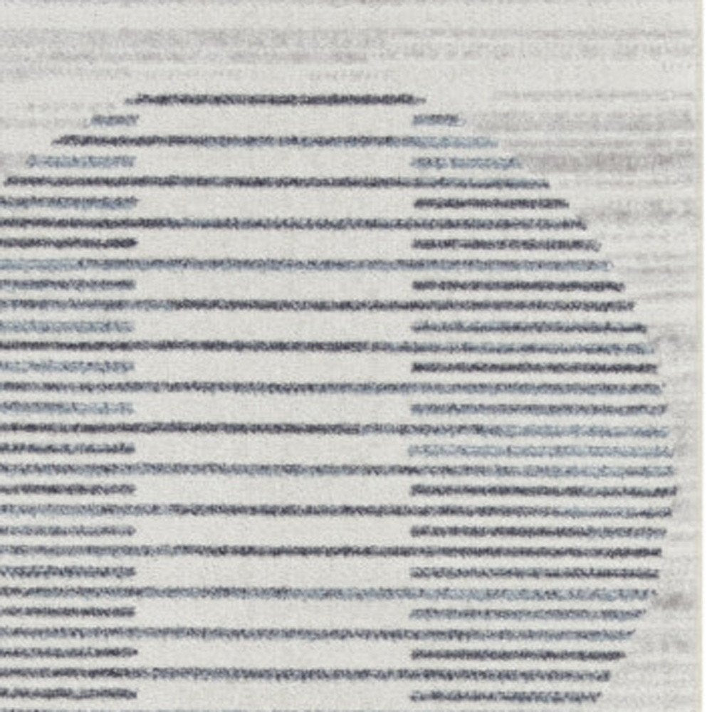 12' Blue And Ivory Geometric Washable Runner Rug