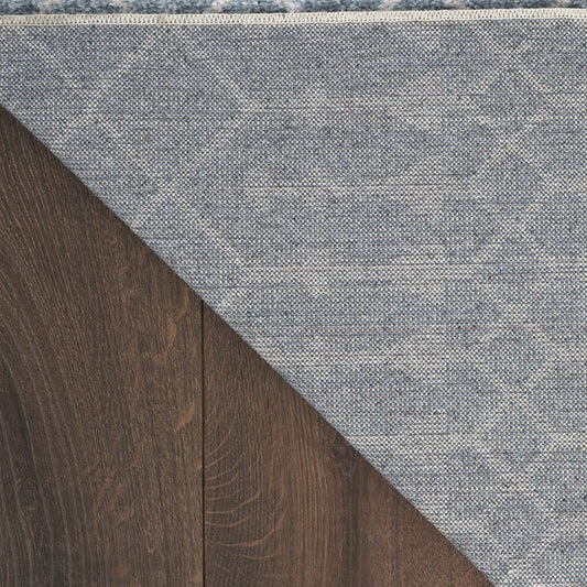 8' Blue Moroccan Runner Rug