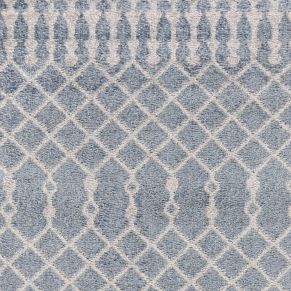 8' Blue Moroccan Runner Rug