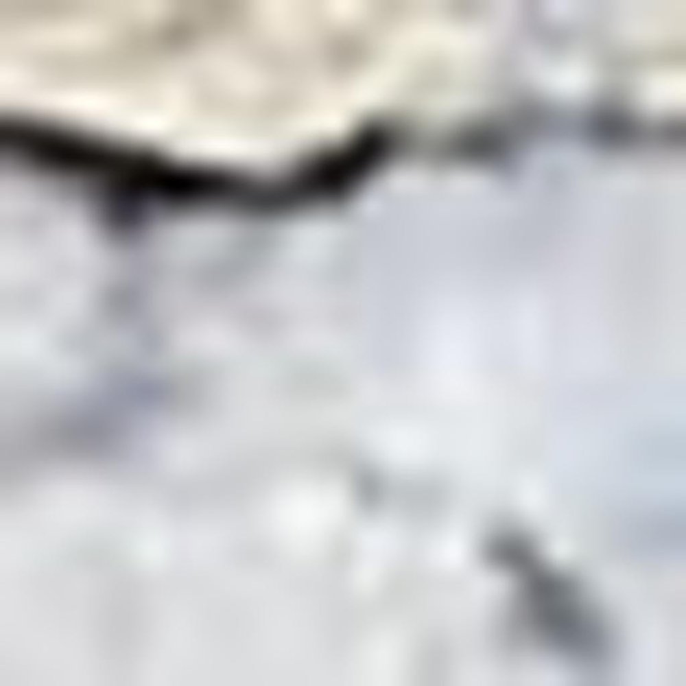 10' Blue and Ivory Floral Power Loom Distressed Washable Runner Rug