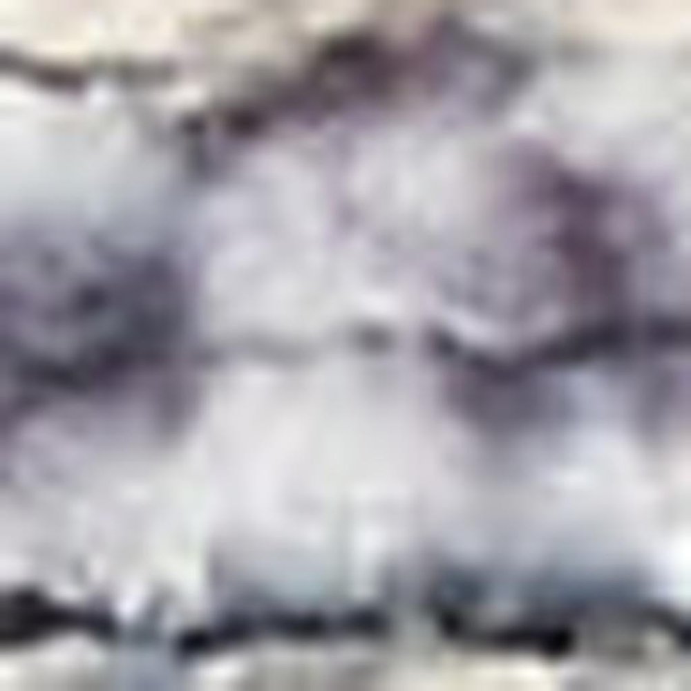 8' Blue and Ivory Floral Power Loom Distressed Washable Runner Rug