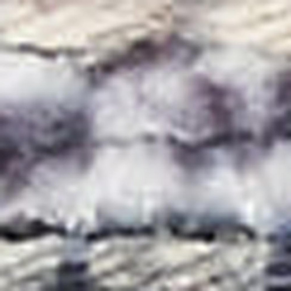 8' Blue and Ivory Floral Power Loom Distressed Washable Runner Rug