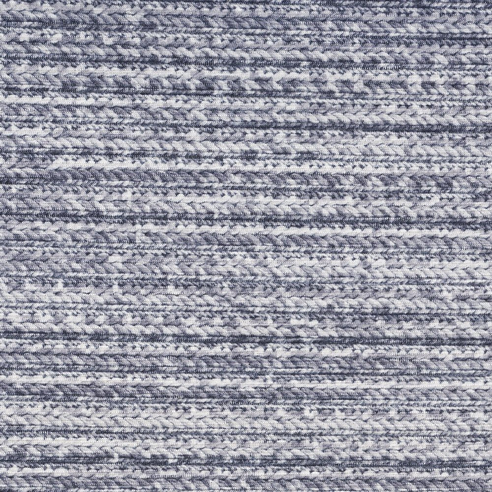 5' X 7' Gray and Ivory Abstract Power Loom Washable Non Skid Area Rug