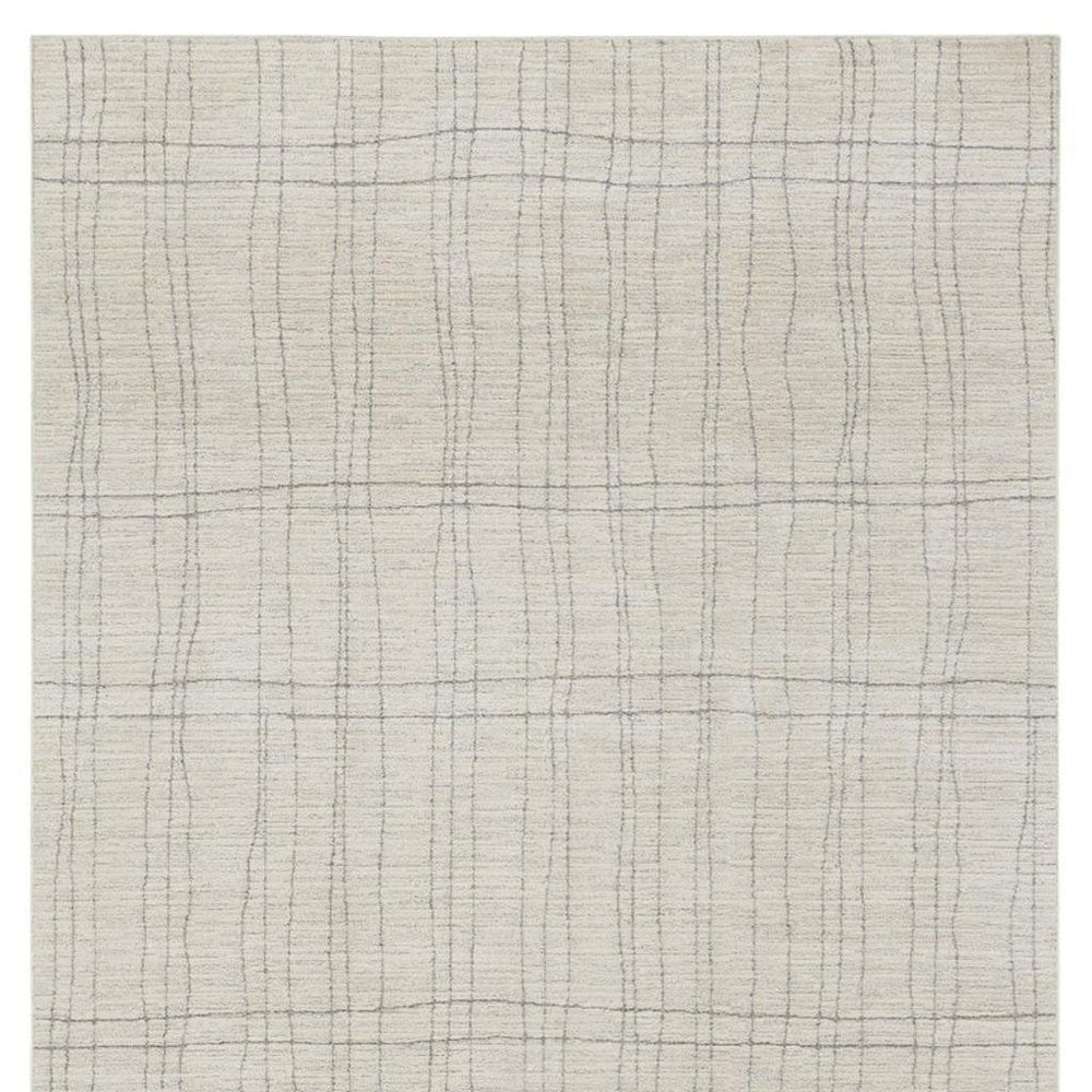 4' X 6' Gray And Ivory Abstract Area Rug