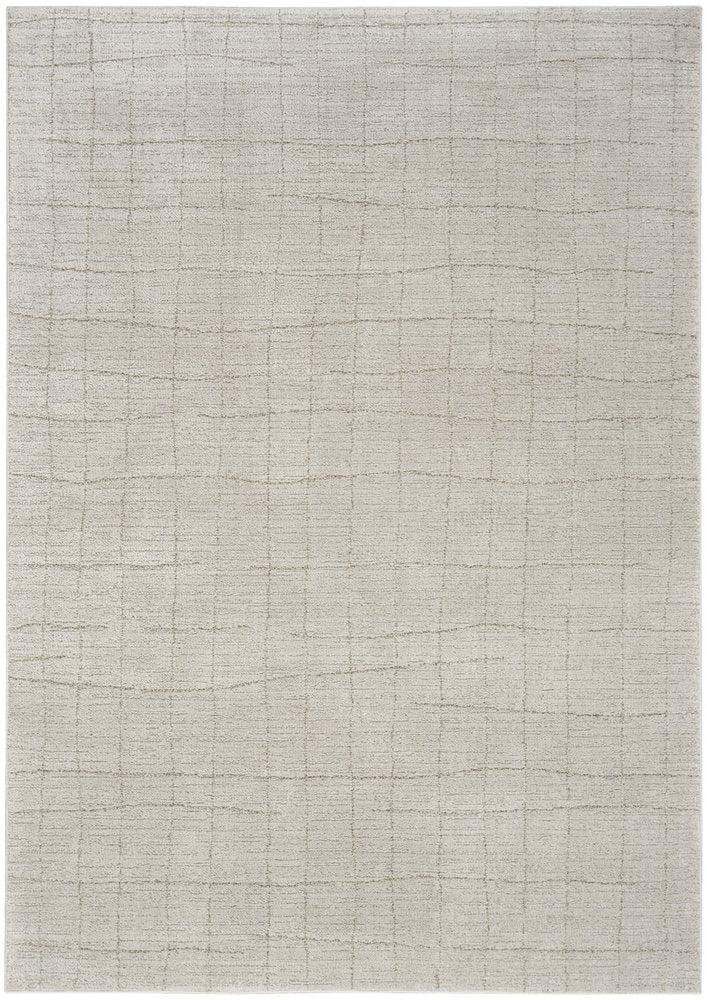 4' X 6' Beige and Gray Abstract Power Loom Area Rug