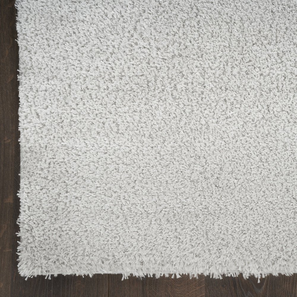 5' X 7' Silver Shag Area Rug