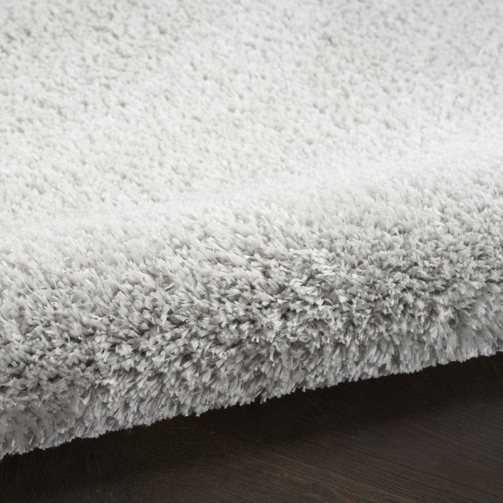 5' X 7' Silver Shag Area Rug