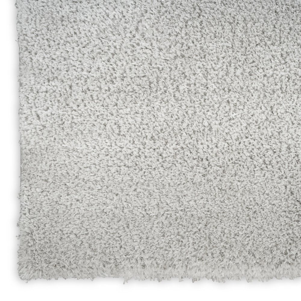 5' X 7' Silver Shag Area Rug