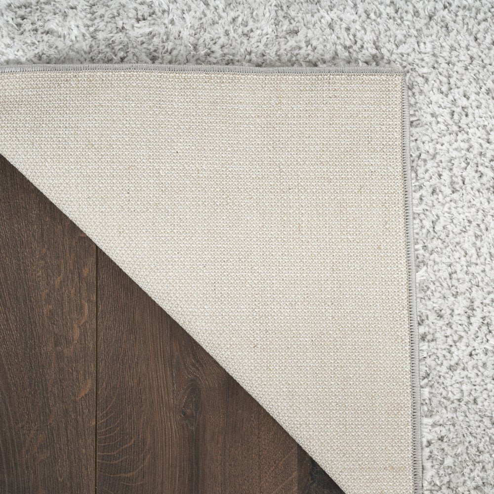 5' X 7' Silver Shag Area Rug