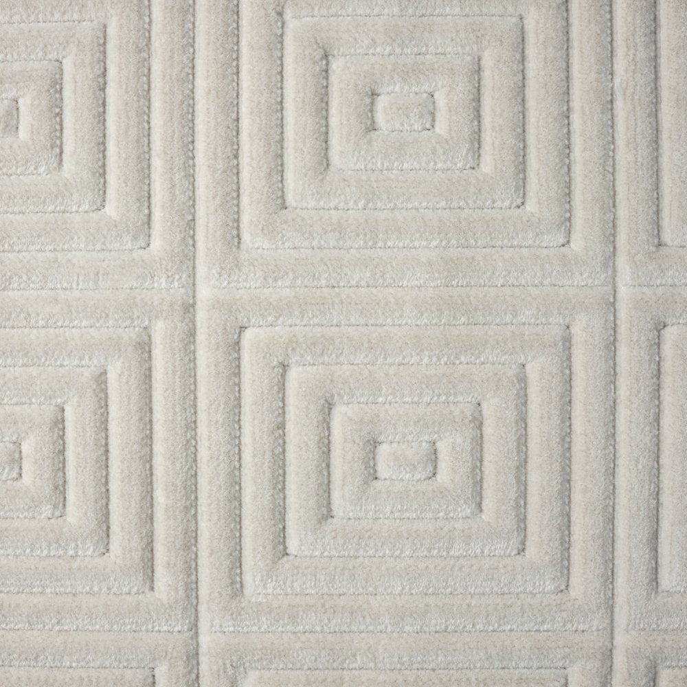 5' X 7' Ivory Geometric Area Rug