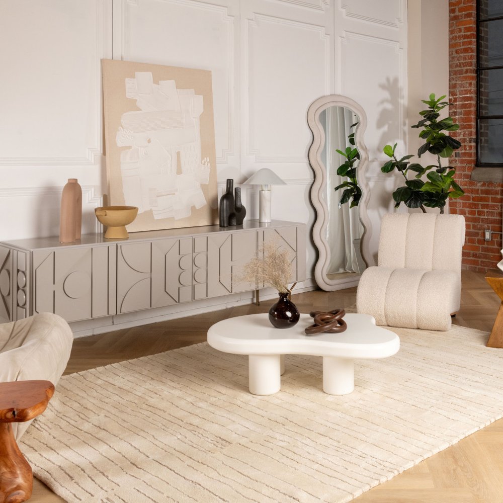 7' X 10' Beige and Gray Abstract Power Loom Distressed Non Skid Area Rug