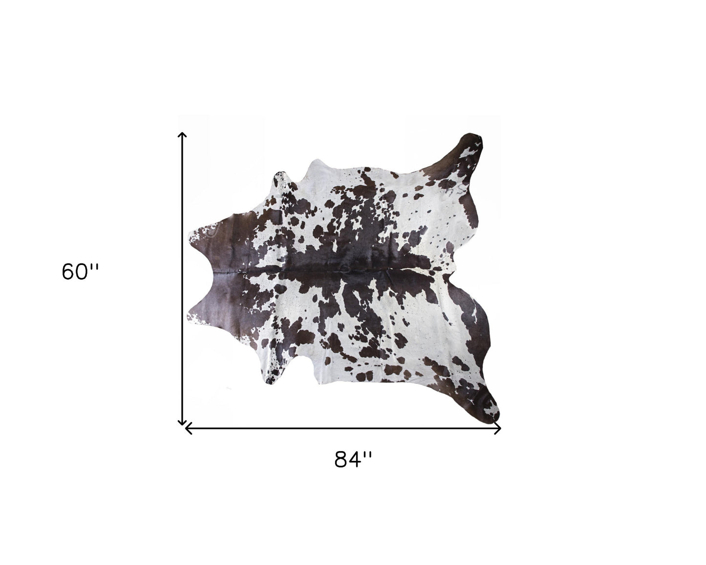 5' X 7' Brown and White Cowhide Hand Knotted Area Rug