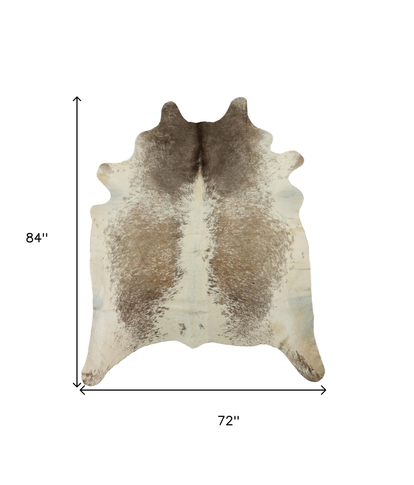 5' X 7' Brown and White Cowhide Hand Knotted Area Rug