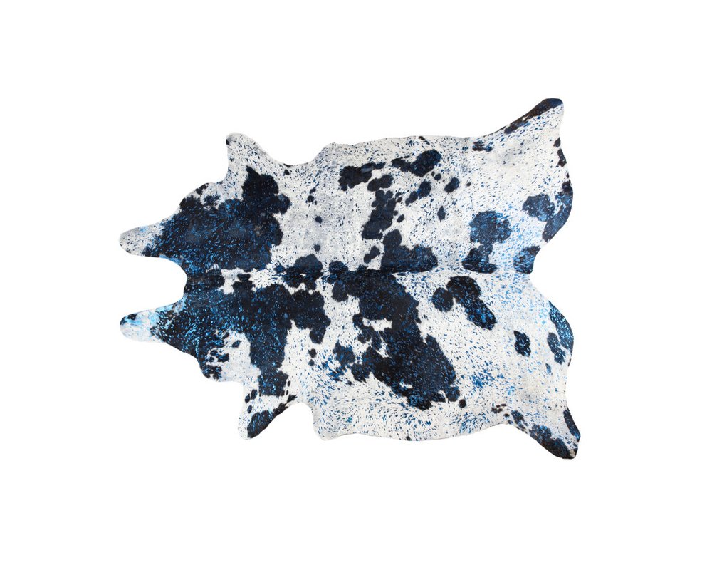 6' X 7' Brown and Silver Cowhide Hand Knotted Area Rug