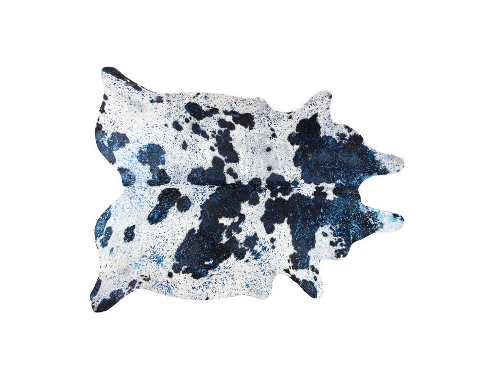 6' X 7' Brown and Silver Cowhide Hand Knotted Area Rug