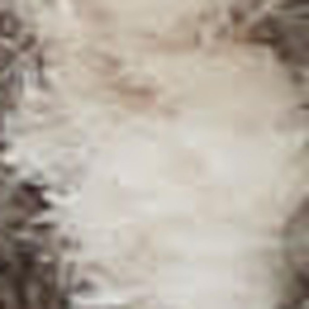 6' Beige And Gray Medallion Distressed Runner Rug