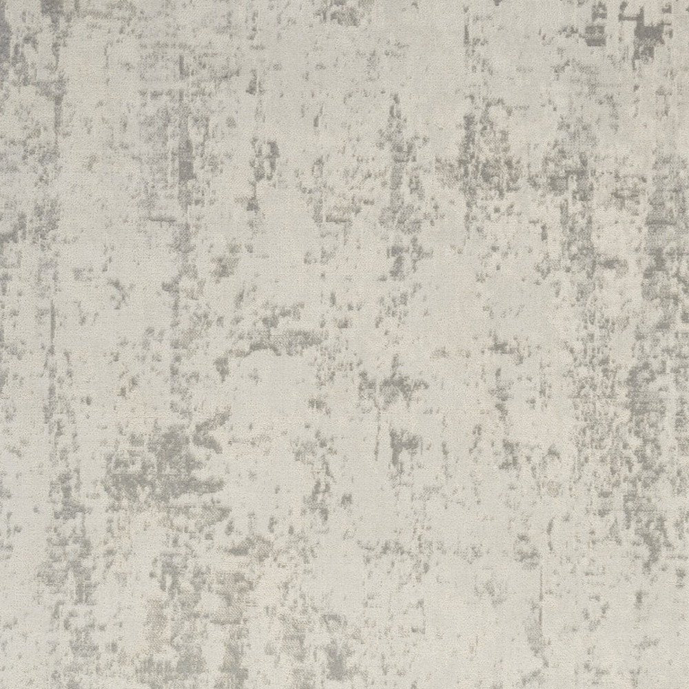4' X 6' Gray and Ivory Abstract Power Loom Area Rug