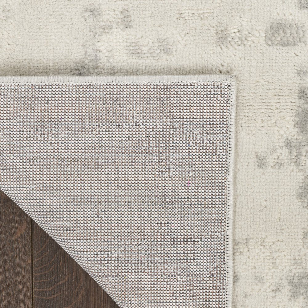8' X 10' Gray and Ivory Abstract Power Loom Area Rug